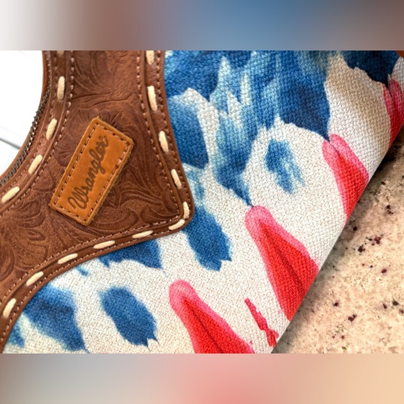 Wrangler Fringe Floral Tooled Hobo Bag - Picture 5 of 13